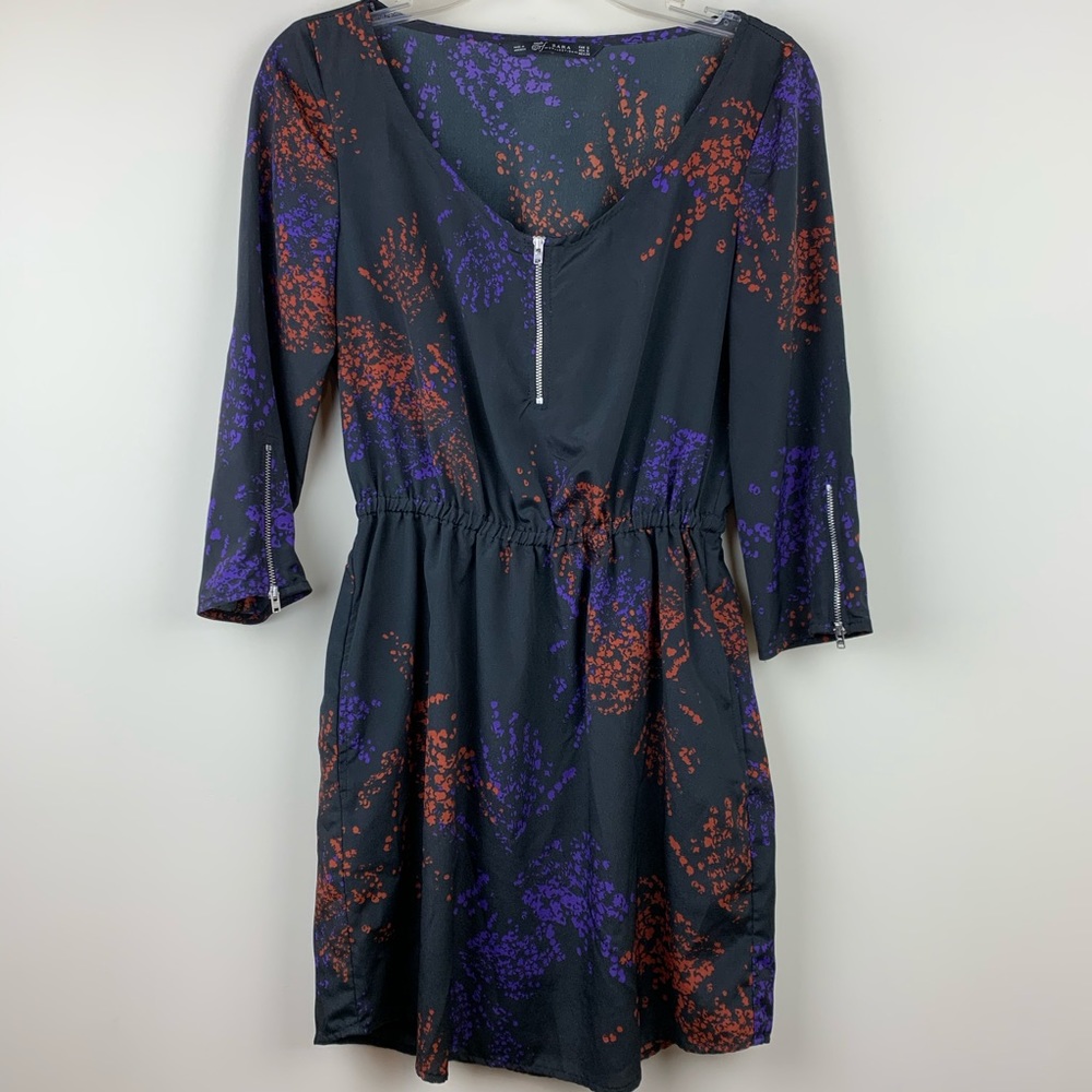 Zara Trafaluc Collection Quarter Length Sleeve Dress with Pockets Size Small
